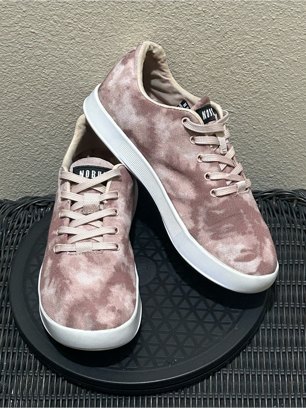 Nobull Women's Pale Pink Purple Tie-Dye Canvas Sneaker